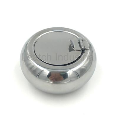 China With Lid Cover Leatchliving With Lid Cover Stainless Steel Car Windproof Creative Ashtray for sale