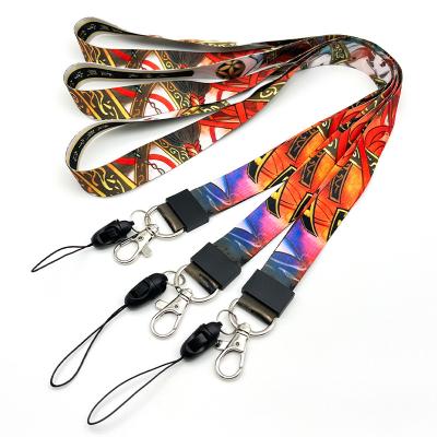 China Cheap Hot Selling High Quality Key Chain Full Color Printed Polyester Lanyard Neck Band Customized By Lanyard for sale