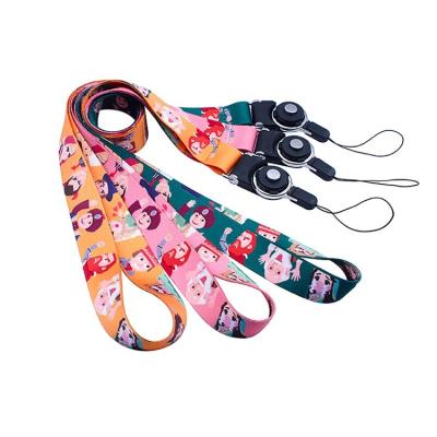 China Promotional custom printed key holder neck polyester lanyard with custom logo detached sublimation key chain lanyards with logo for sale