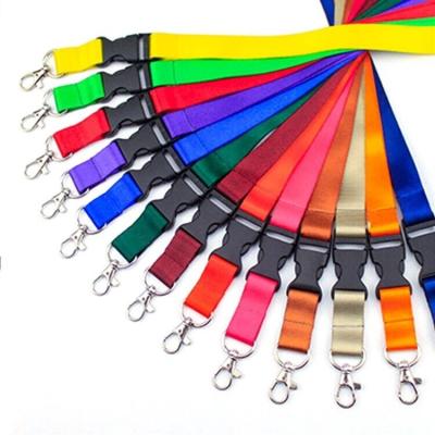 China Cheap Wholesale Custom Promotional Logo Solid Blank Plain Colored Show Neck Strap Sublimation Polyester Loose Lanyards for sale