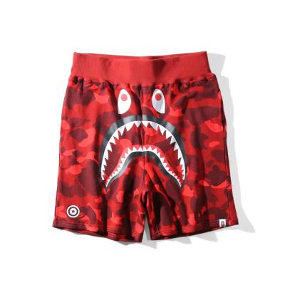 China Anti-Shrink Men's and women's casual sports pants jogging shorts shark shorts camouflage men's custom woven 100% cotton shorts for sale