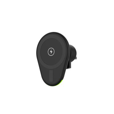 China Mobile Phone Light Weight And Simple Design Black A17 Magnetic Wireless Car Charger ABS+Silicone Material for sale