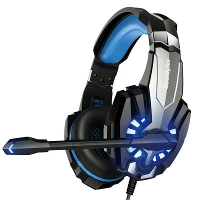 China SOULBYTES S9 LED Earphone Gaming Headset Blue Noise Canceling G9000 PRO Auriculares Gamer Earphone for sale