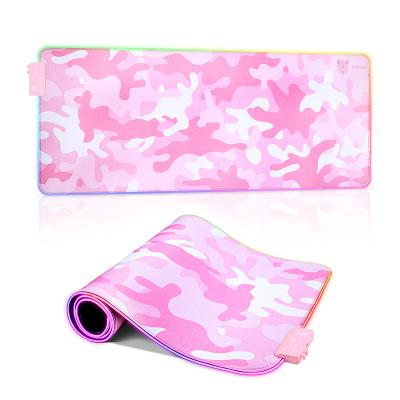 China ONIKUMA G5 New Design XXXL New Design XXXL Gamer Mouse Mat Pink Camo RGB Waterproof Mouse Pads for sale