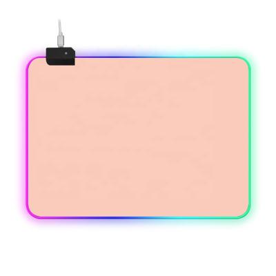 China For Anti Slip Gaming LED Pink RGB Gaming Mouse Mat Illuminated Rubber Small Gamer Mouse Pad for sale