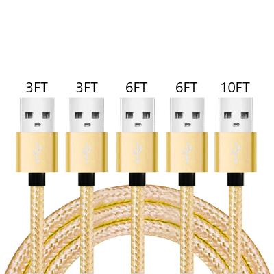 China Fast Charging Speed ​​5 Pack High Speed ​​Metal Braided USB Nylon Data Charging Cables For iPhone for sale