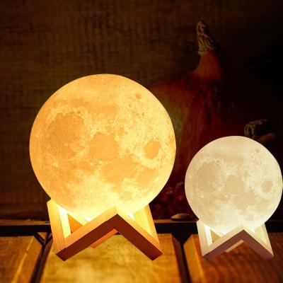 China Amazon Hot Selling Modern 16 Colors Remote Control 3D LED Night Light Moon Lamp For Home Decor for sale