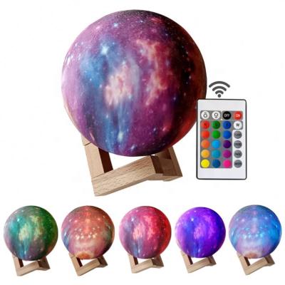 China Modern Colors Changing Festival Gift Creative Full Moon Hot Selling Lamp With Usb for sale