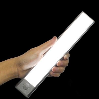 China Maganetic Modern Linear Slim Sensor Lighting Wireless Strip Battery Display Channel LED Cabinet Showcase Light for sale