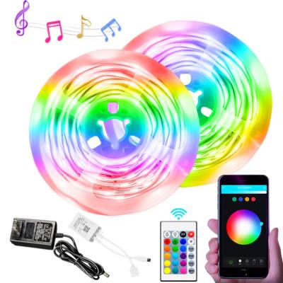 China Residential Smart Wifi 5050 Lights Alexa Google Home LED Strip Waterproof 5M 10m RGB LED Strip App Controlled For Room Christmas Decor for sale