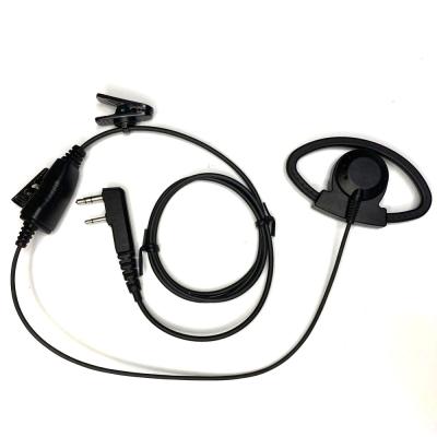 China Ear Hook Handheld Walkie Talkie Wired Headsets D Shape Radio Earpiece With PTTs MIC For TH-K20A K40A for sale