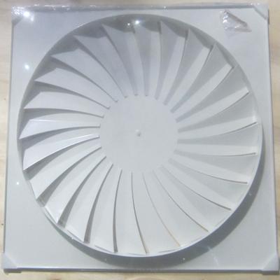 China Steel Square Air Supply Diffuser / Swirl Air Conditioning Exhaust SPCC Air Flow for sale