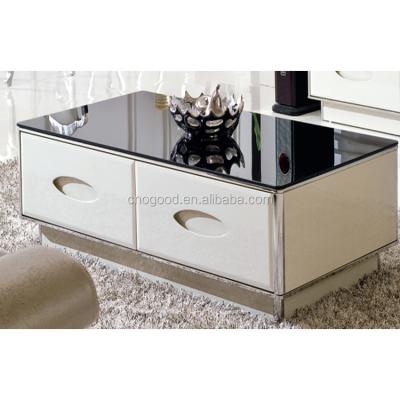 China Coffee table wood and glass colored small coffee table for sale