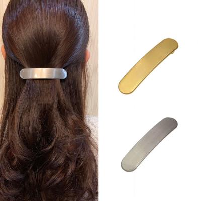 China Women Girls Hair Clips European Square Alloy Women Girls 8CM Length Ponytail Clips Hair Clips Spring Clips for sale