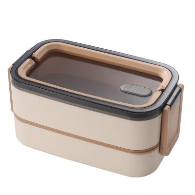 China Eco Friendly Stackable Thermal Insulated Lunch Container Fresh Preservation with Lunch Bag Cutlery 2 Layers Stainless Steel Bowl for sale