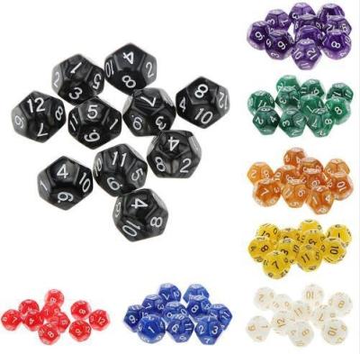 China Dnd RPG board game customer 12 sided dieces , D12 dieces for table games game for sale