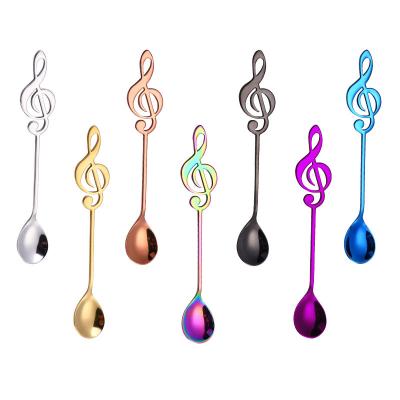 China Viable 304 Stainless Steel Creative Spoon Music Symbol Spoon for sale