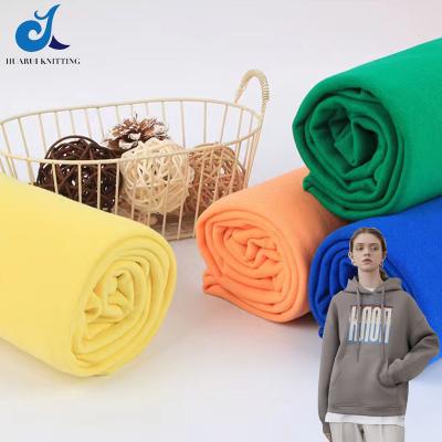 China Wholesale 340gsm high quality viable heavyweight terry fabric knit 85%cotton 15%polyester plain dyed thick cotton fabric for hoodies for sale