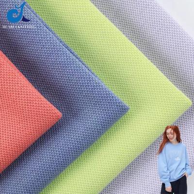 China Customization 340gsm Viable Heavyweight Hoodies Knitting French Terry Pique Cotton Polyester Spandex Coupling Fabrics For Sweatshirts for sale