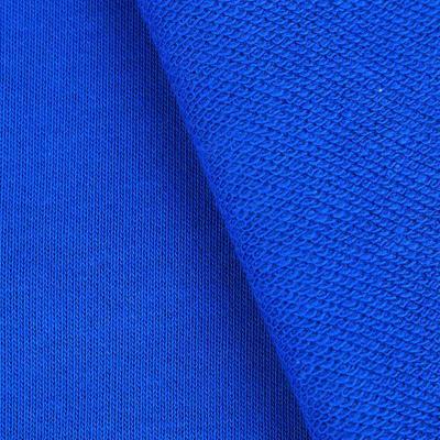 China Wholesale Viable High Quality Heavyweight Terry Fabric 340gsm 85%cotton 15%polyeste Knit Plain Dyed Thick Cotton Fabric For Sportswea for sale