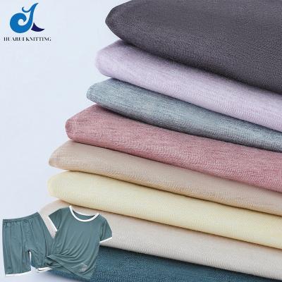 China High quality custom new style stretch 50S 91%viscose9%spandex rayon fabric modviscose fabric for clothing pajamas for sale