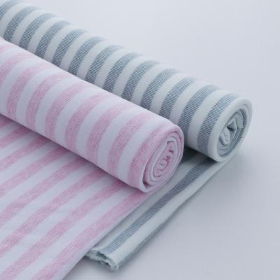 China Stretch Factory Custom Soft 170cm Knitted Double Sided Striped Stretch Yarn-Dyed Thermal Cotton Fabric Underwear Kid Fabrics for sale