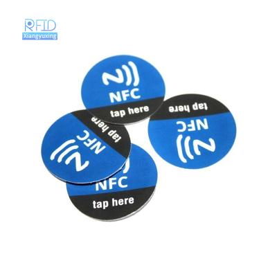 China Custom Programmable Waterproof / Waterproof Mobile Phone Sticker NFC Vinyl RFID Adhesive Sticker for sale