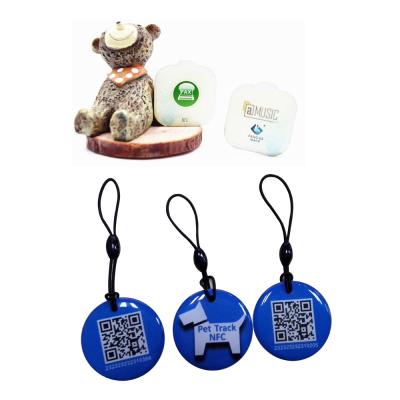 China Waterproof/Waterproof Cat Pet Tag Metal Epoxy Nfc Card Sticker With Unique Rfid Anti Dog QR Code for sale