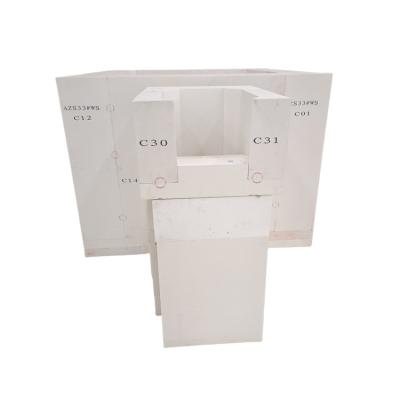 China Customized Size Refractory Plates AZS 41 33 36 for Glass Fusing Kiln CaO Content % - for sale