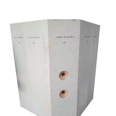 China Directly Supply 40T Inventory Quantity Bonded Azs Bricks For Glass Blowing Furnace for sale