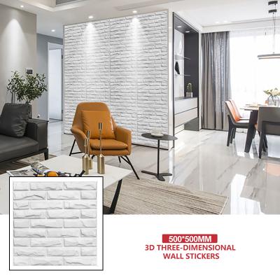 China 2021 modern design indoor waterproof interior wall panel for walls decoration pvc brick 3d home wallpapers for sale