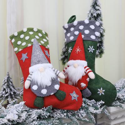 China Faceless Christmas Home Decoration 2021 Doll Kids Gift Candy Bag Christmas Stocking Gift Bag Decoration Knocks Christmas Chimney Festival Home Decor for sale