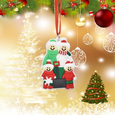 China 2021 PVC Christmas Tree Ornaments Personalized Snow Shovel Family 2020 Ornament Christmas Tree Decorations Ornaments Navidad for sale