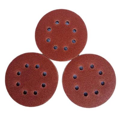 China 125mm Polishing Wheel With Hole Alumina Disc Emery Paper Wood Polishing Sanding Wheel for sale