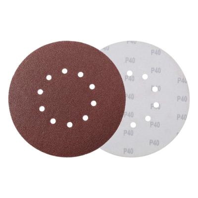 China Polishing 9inch 225mm 10 hole sandpaper disc for sale