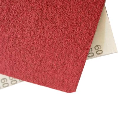 China Stainless steel J-weight red color sandpaper seramic ceramic grain soft grinding cloth for belt and disc for sale