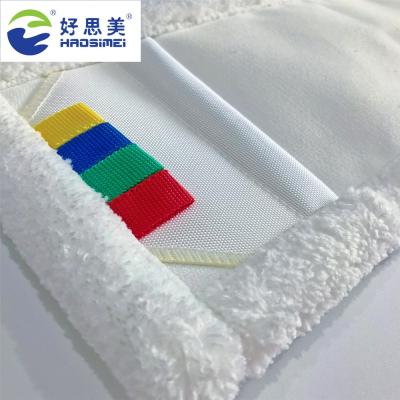 China Viable White High Quality Pocket Flat Mop Hospital Microfiber Refill Pad Main Replacement for sale