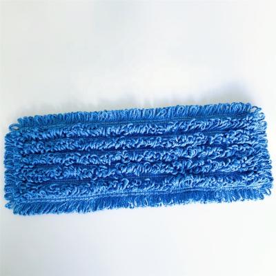 China Sustainable Industrial Portable Lightweight Microfiber Cleanroom Mop Blue Pad for sale