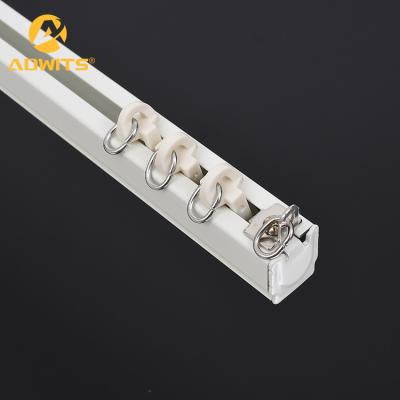 China Wholesale Popular Classical Silver Curtain Track High Quality Aluminum Curtain Poles Living Room Curtain Tracks for sale