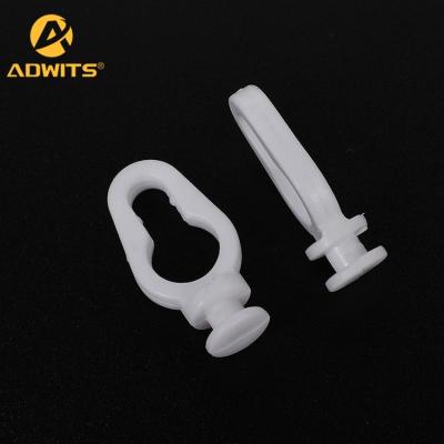 China White Button Ripple Runners In Distance Curtain Rail Ripple Runner Popular Copper Rod Carrier Curtain Runner for sale