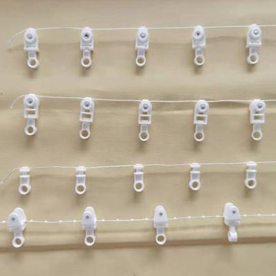 China Popular 60mm/70MM/80MM S Wave Ripple Fold Curtain Track Runner With Hooks snake fold curtain track sliding wave runners wave glider cord for sale