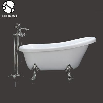 China Supply Smooth Cast Iron Free Standing Bathtub Clawfoot Cast Iron Bathtub for sale