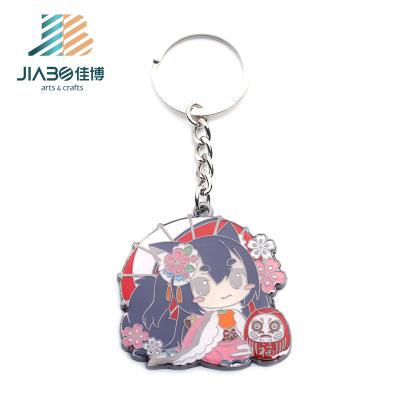 China Custom Metal Cartoon Design Metal Anime Keychains for sale