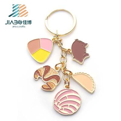 China Custom Design Cartoon Animal Metal Enamel Key Chain Women Bag Key Chain Set for sale