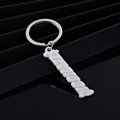 China Portable Modern Plain Key Holder Keychain and White Chains White Letter Key Chain for sale