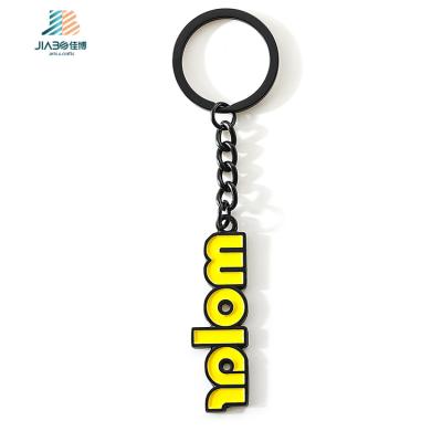 China Metal Jiabo Metal Opens Manufacturer Custom Made Metal Soft Enamel Letter Key Chain for sale