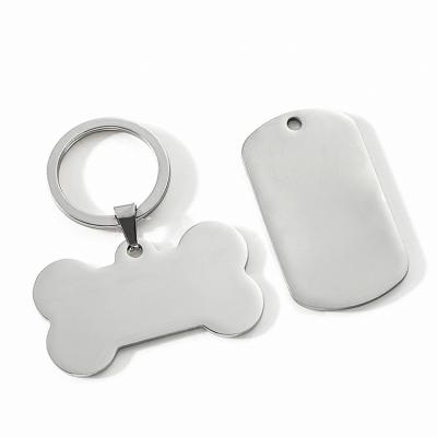 China China Factories Custom Stainless Steel Dog Tags Metal Keychain Mute Key Chain For Engraving for sale