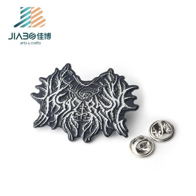 China Japan Jiabo Customized Antique Silver Shape Lapel Pins Branch Logos Metal Badge for sale