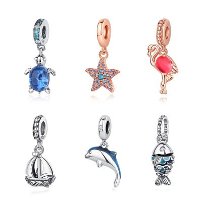 China Factory Wholesale CLASSIC Cute Animal Charm Accessories DIY Beads Stainless Steel Pendant Bracelets for sale