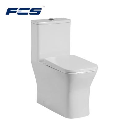 China Affordable China Made Dual-Flow Us Certified With Water Tank Integrated White Ceramic Square Siphonic Toilet for sale